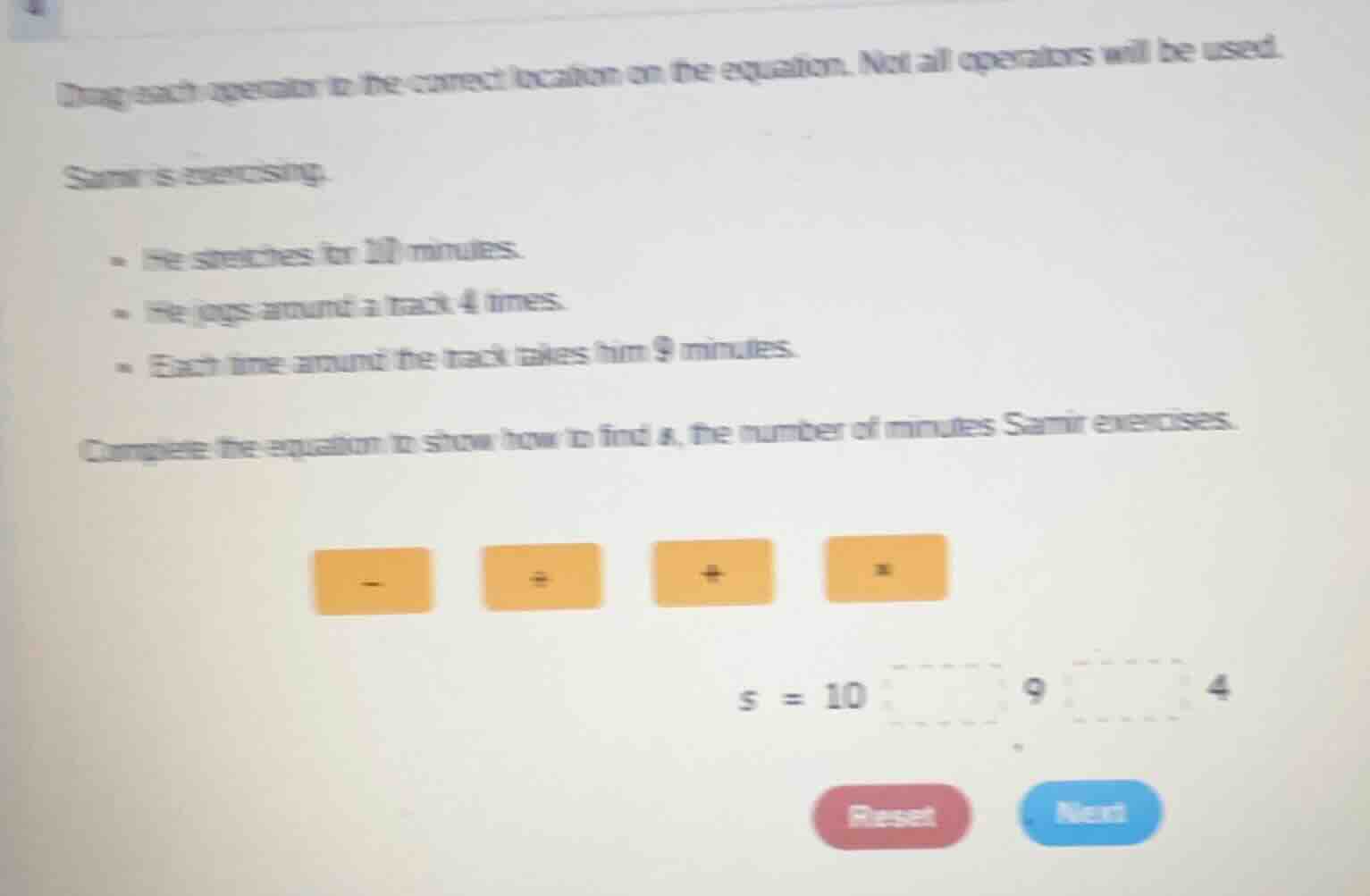 drag each operator to the correct location on the equation. not all ope…