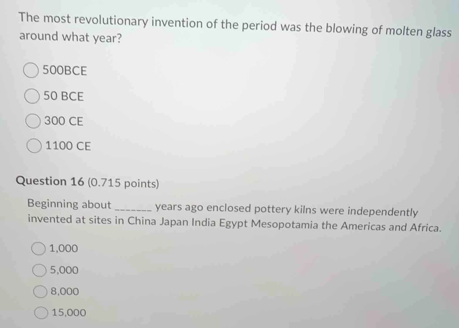 the most revolutionary invention of the period was the blowing of molte…