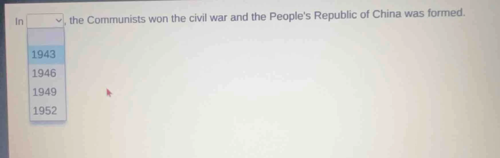 in , the communists won the civil war and the peoples republic of china…