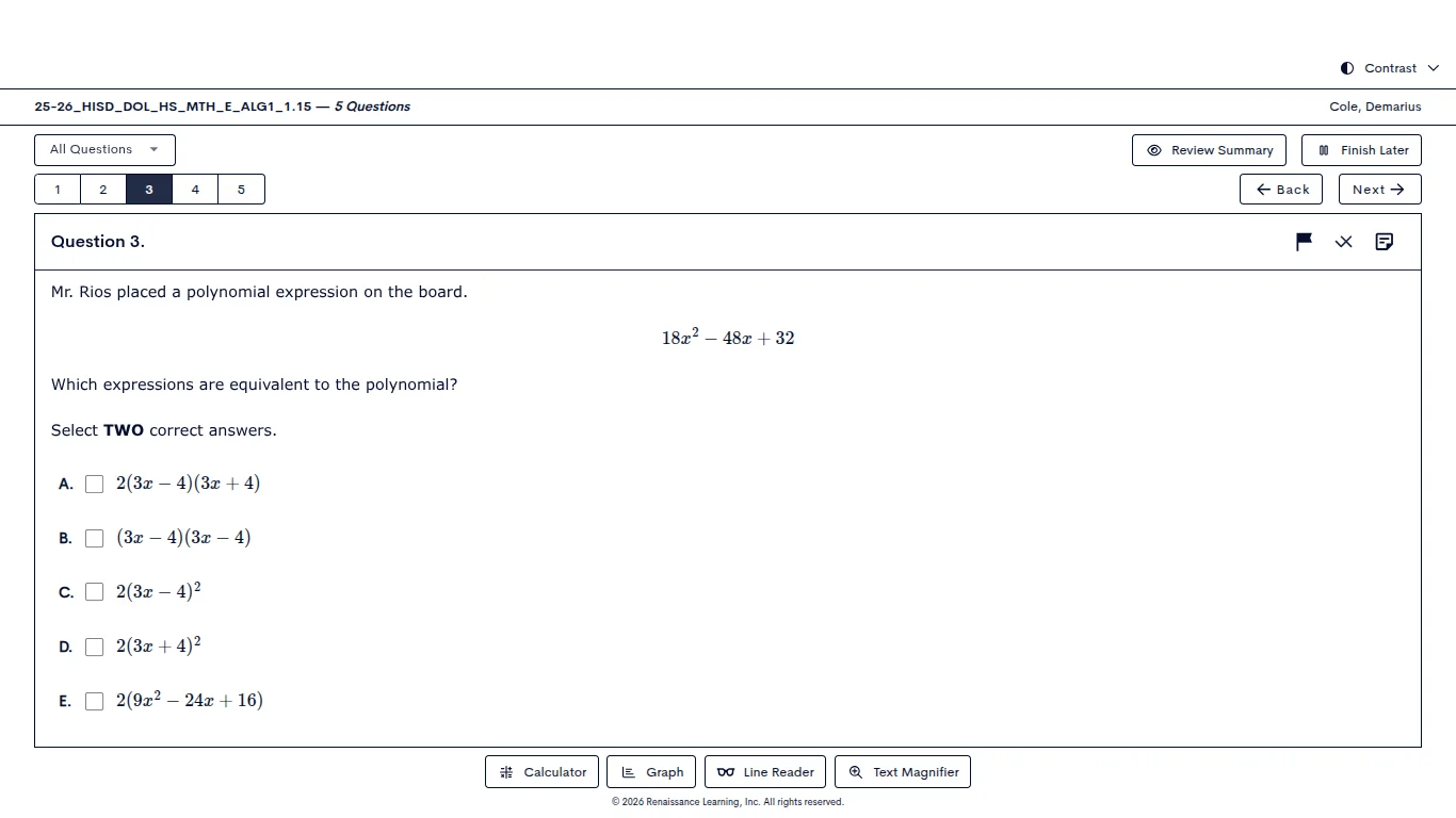 question 3. mr. rios placed a polynomial expression on the board. \\(18…