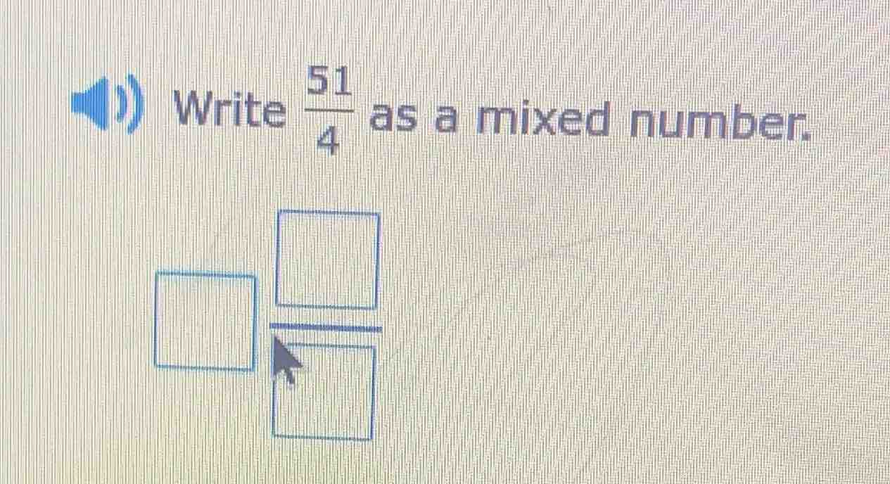 write \\(\\frac{51}{4}\\) as a mixed number.