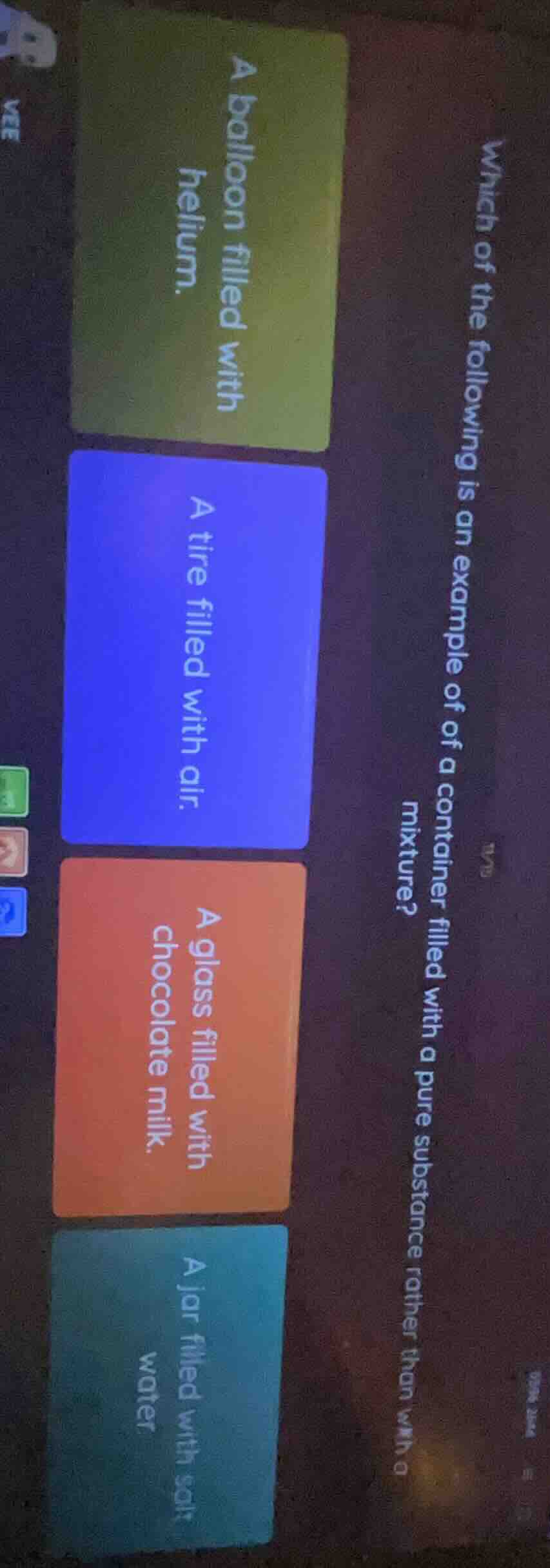 which of the following is an example of a container filled with a pure …