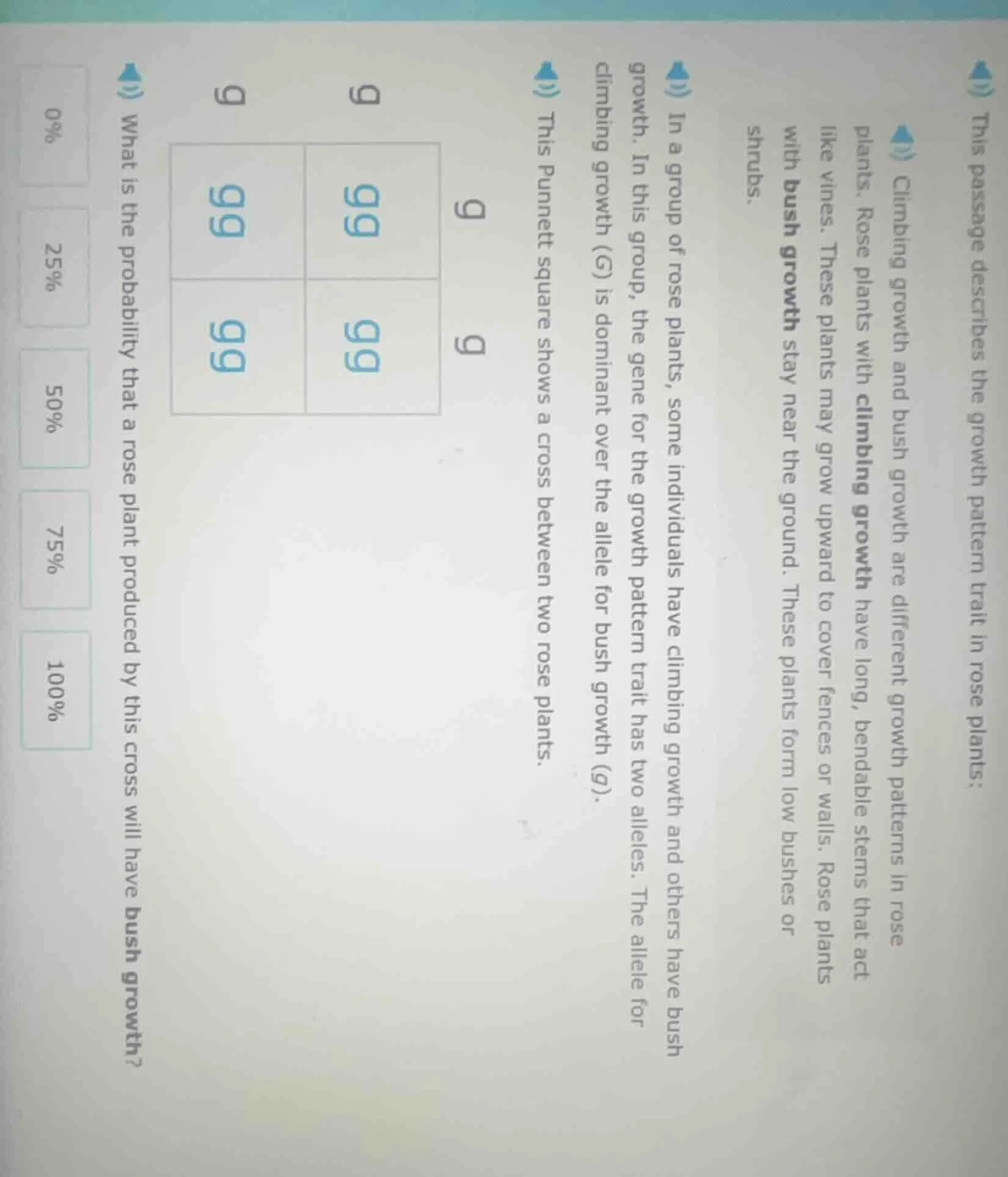 this passage describes the growth pattern trait in rose plants: climbin…