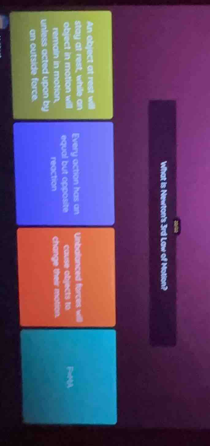 what is newtons 3rd law of motion? an object at rest will stay at rest,…