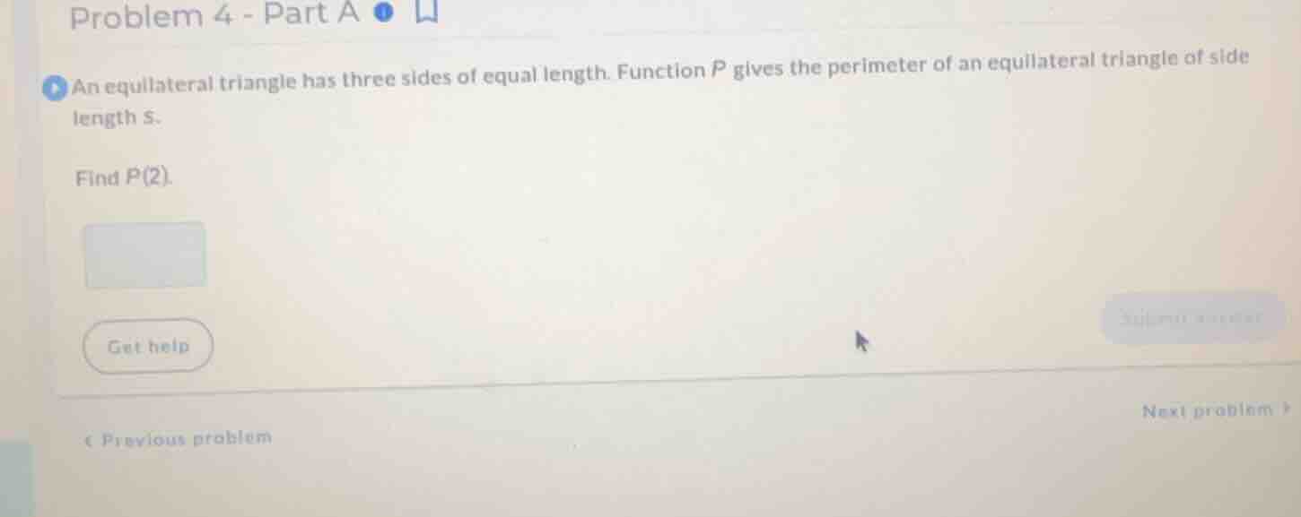 problem 4 - part a an equilateral triangle has three sides of equal len…