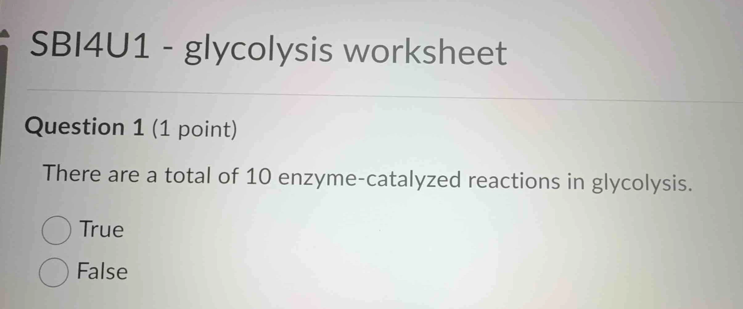 sbi4u1 - glycolysis worksheet question 1 (1 point) there are a total of…