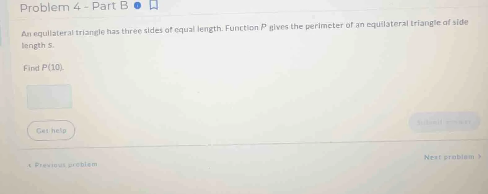 problem 4 - part b an equilateral triangle has three sides of equal len…