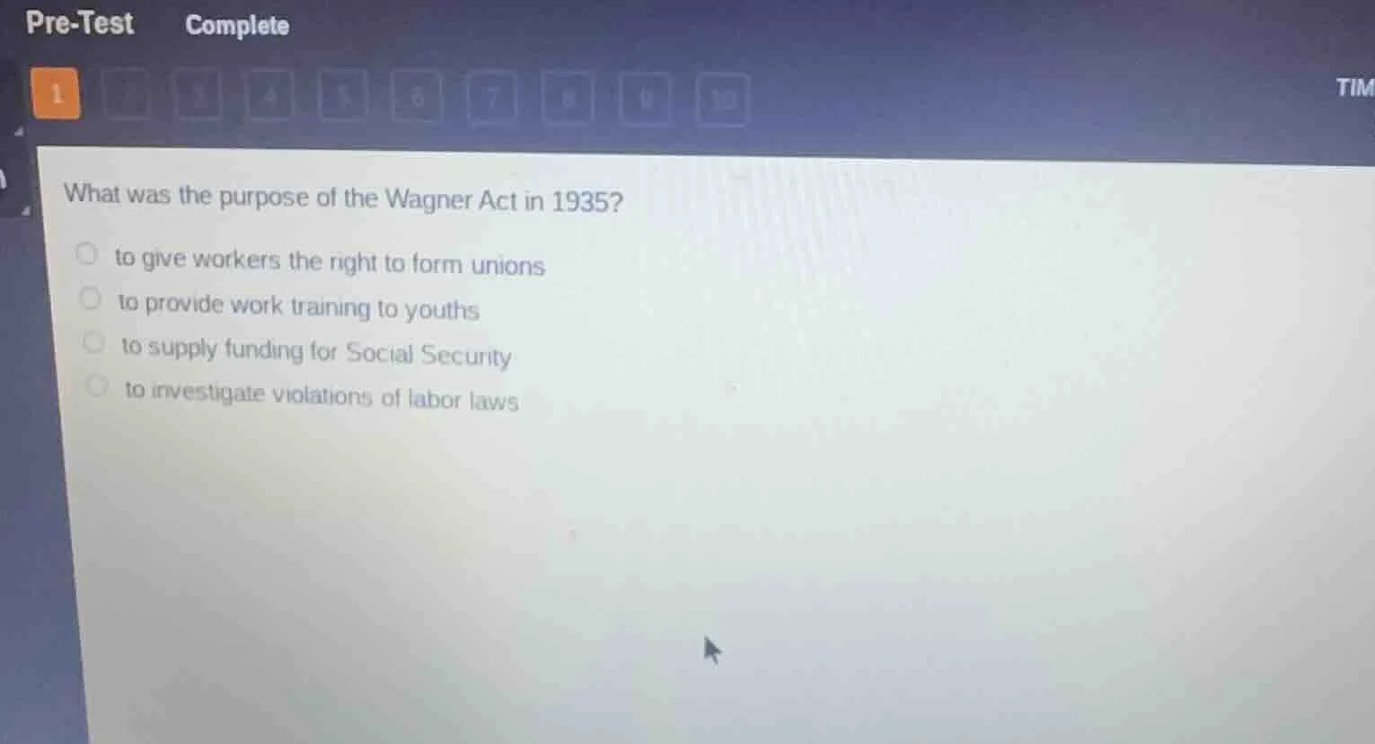 what was the purpose of the wagner act in 1935? to give workers the rig…