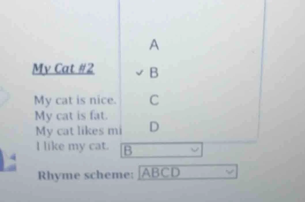 my cat #2 my cat is nice. my cat is fat. my cat likes mi i like my cat.…