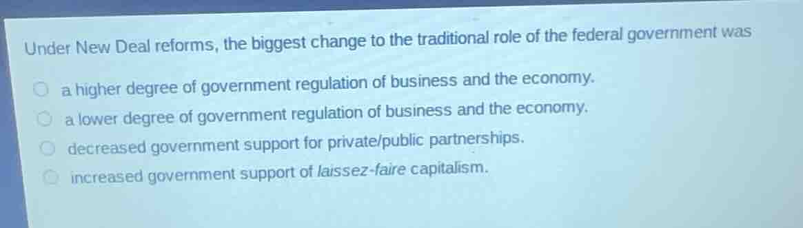 under new deal reforms, the biggest change to the traditional role of t…