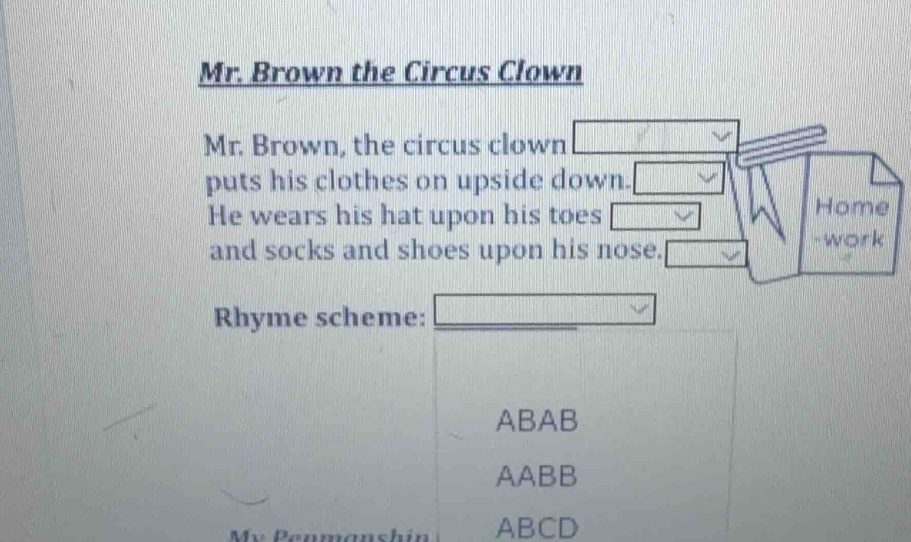 mr. brown the circus clown mr. brown, the circus clown puts his clothes…