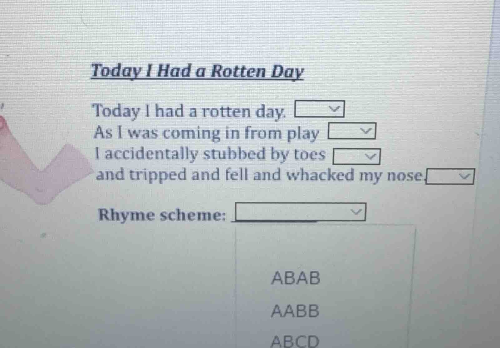 today i had a rotten day today i had a rotten day. as i was coming in f…