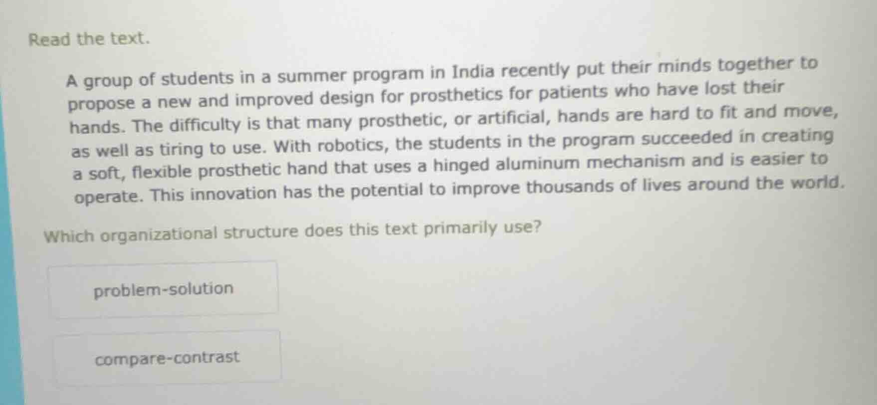 read the text. a group of students in a summer program in india recentl…