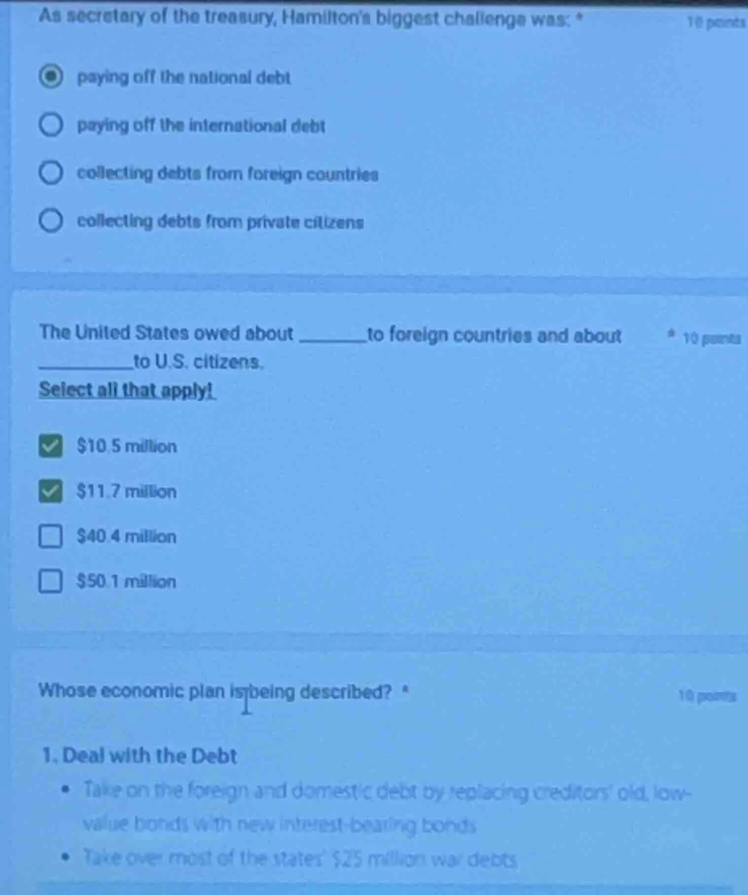 as secretary of the treasury, hamilton’s biggest challenge was: * payin…