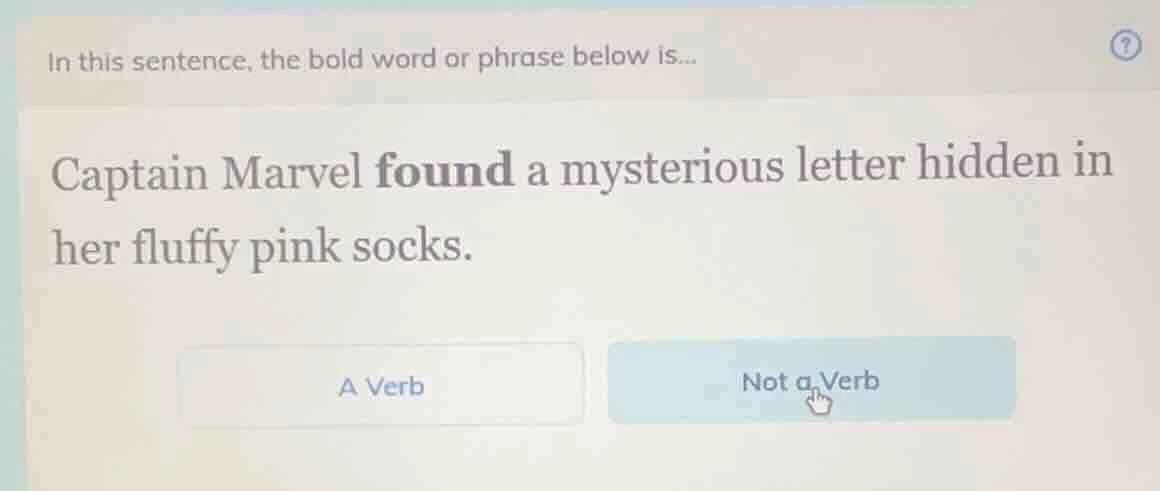 in this sentence, the bold word or phrase below is... captain marvel fo…
