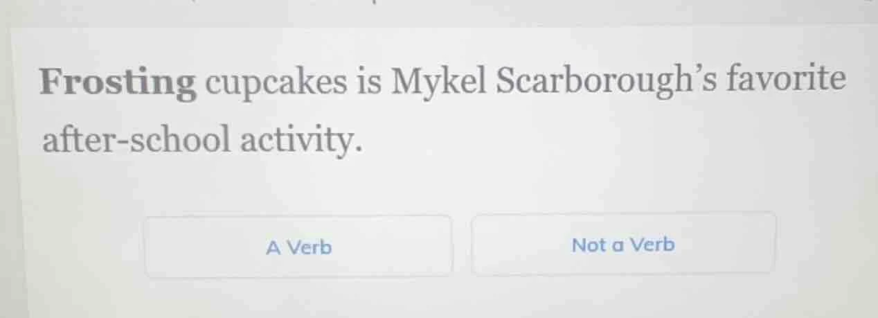 frosting cupcakes is mykel scarborough’s favorite after - school activi…