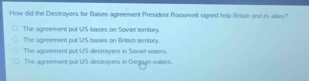 how did the destroyers for bases agreement president roosevelt signed h…