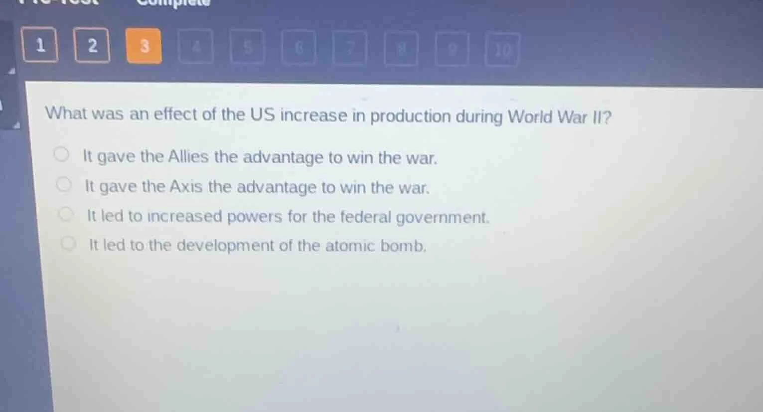 what was an effect of the us increase in production during world war ii…