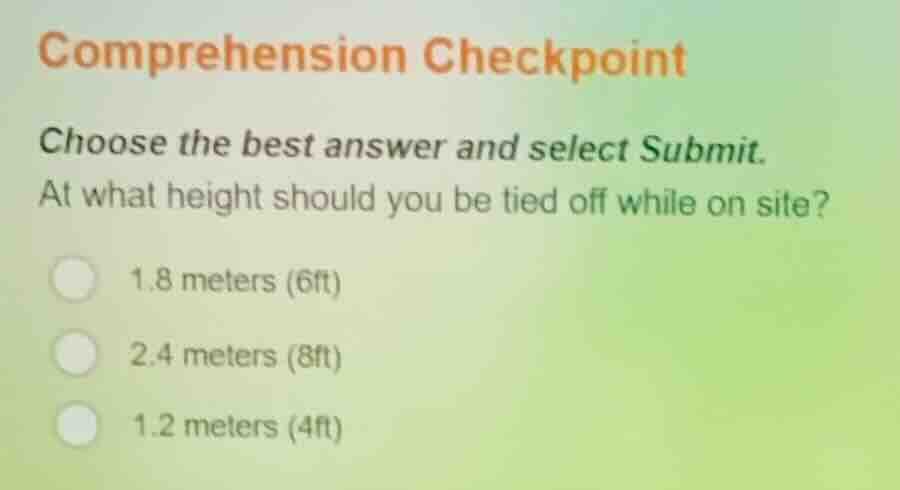 comprehension checkpoint choose the best answer and select submit. at w…