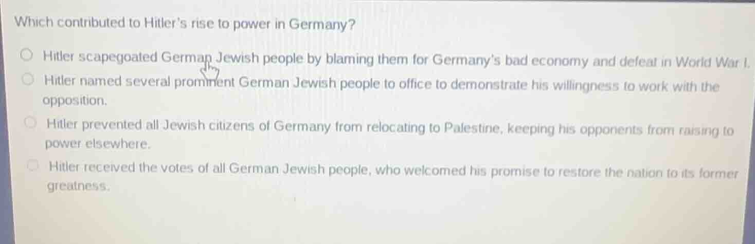 which contributed to hitler’s rise to power in germany? - hitler scapeg…
