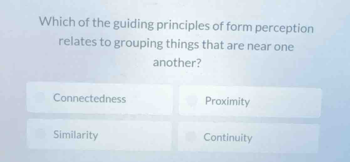 which of the guiding principles of form perception relates to grouping …