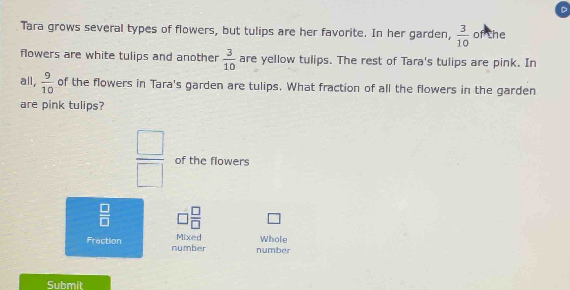 tara grows several types of flowers, but tulips are her favorite. in he…