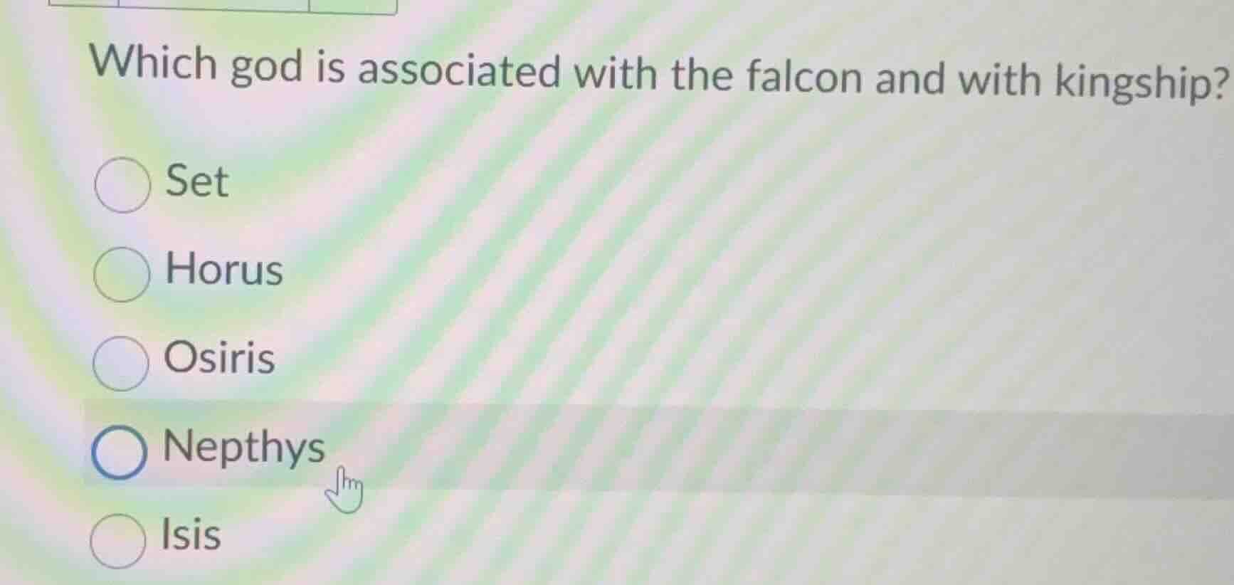 which god is associated with the falcon and with kingship? set horus os…