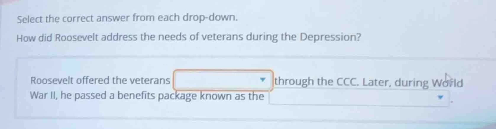 select the correct answer from each drop-down. how did roosevelt addres…