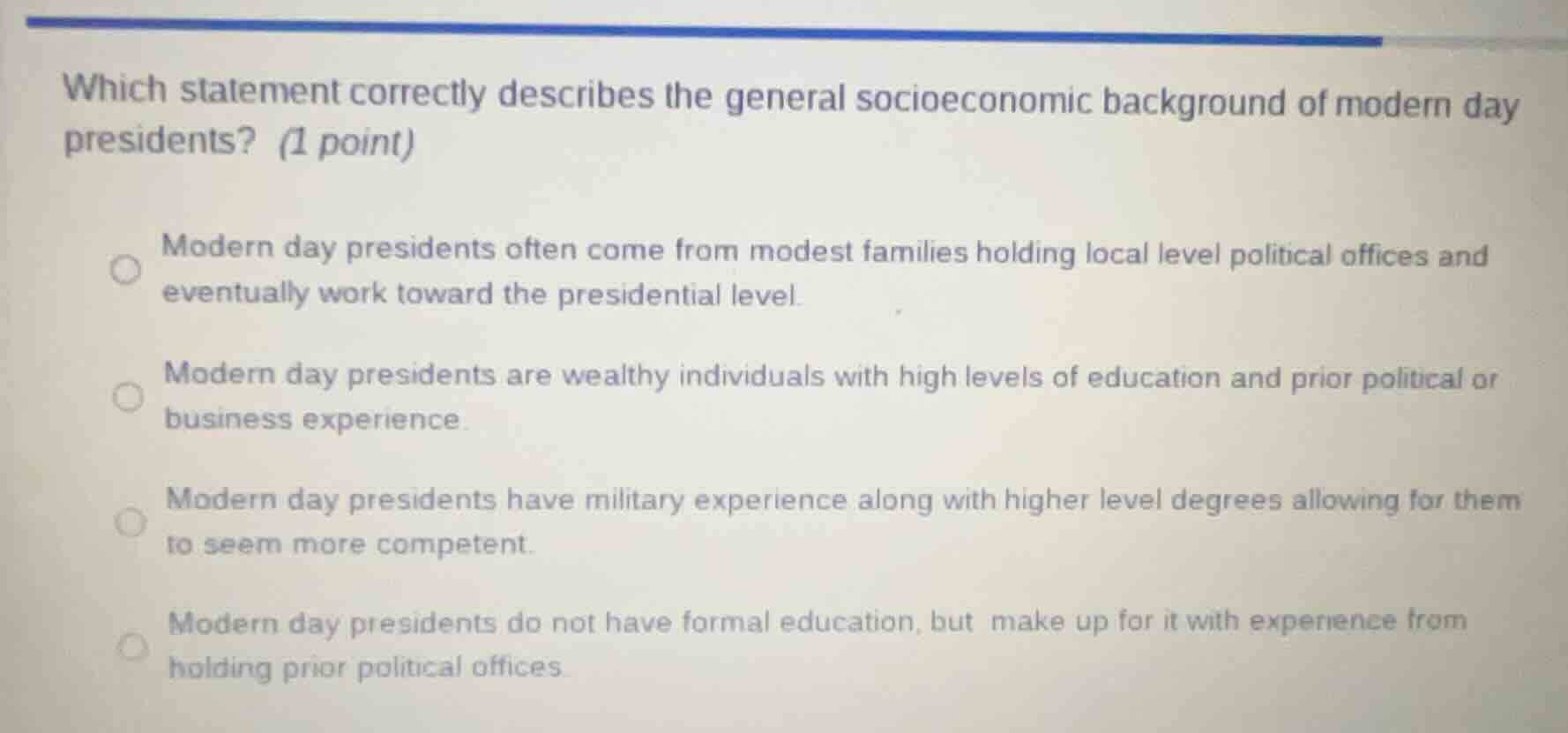 which statement correctly describes the general socioeconomic backgroun…