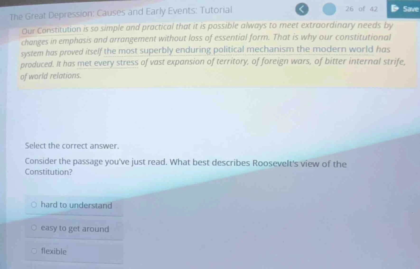 the great depression: causes and early events: tutorial our constitutio…