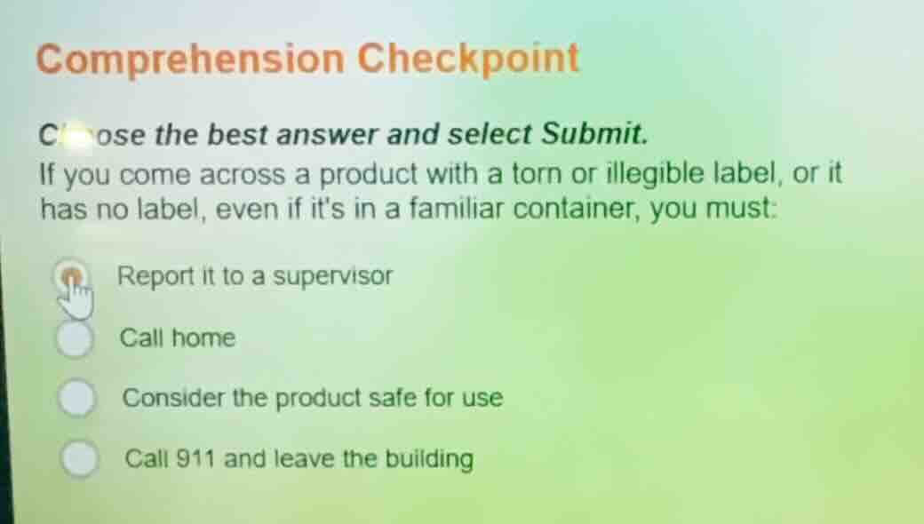 comprehension checkpoint choose the best answer and select submit. if y…