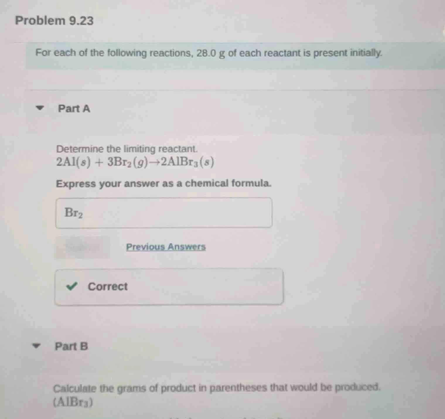 problem 9.23 for each of the following reactions, 28.0 g of each reacta…