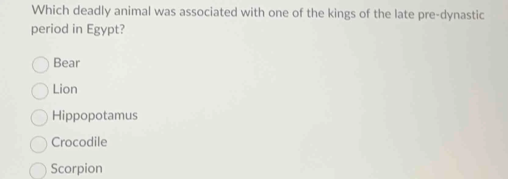 which deadly animal was associated with one of the kings of the late pr…