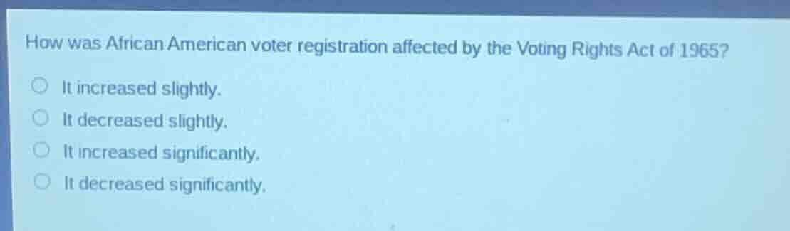 how was african american voter registration affected by the voting righ…