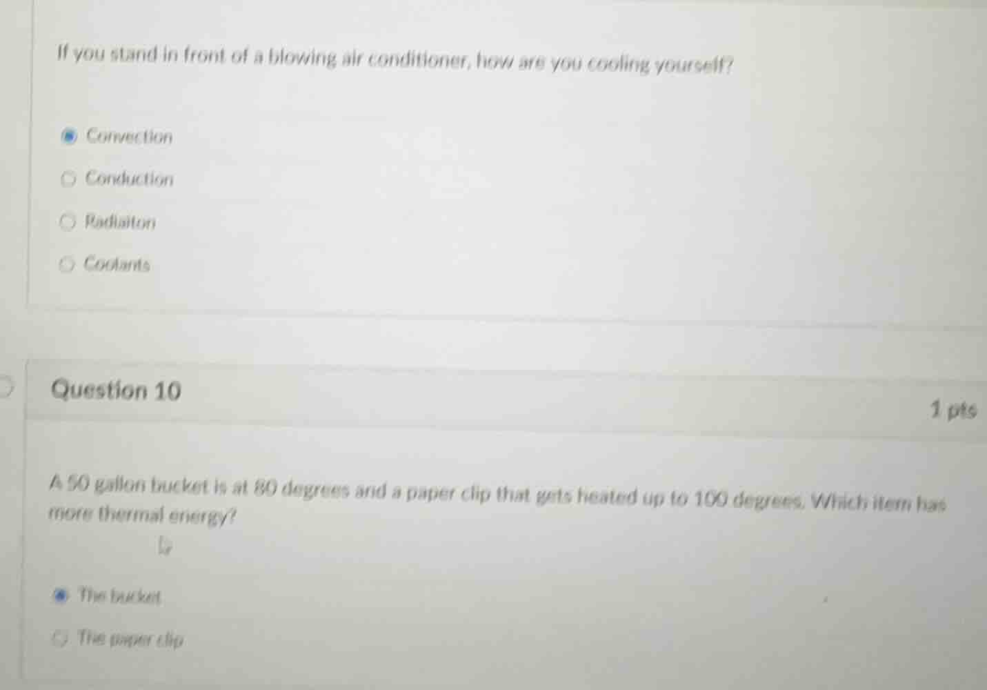 if you stand in front of a blowing air conditioner, how are you cooling…