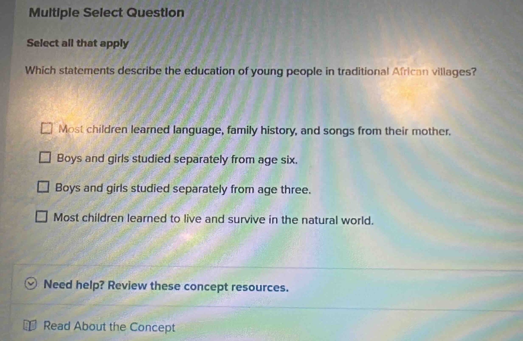 multiple select question select all that apply which statements describ…