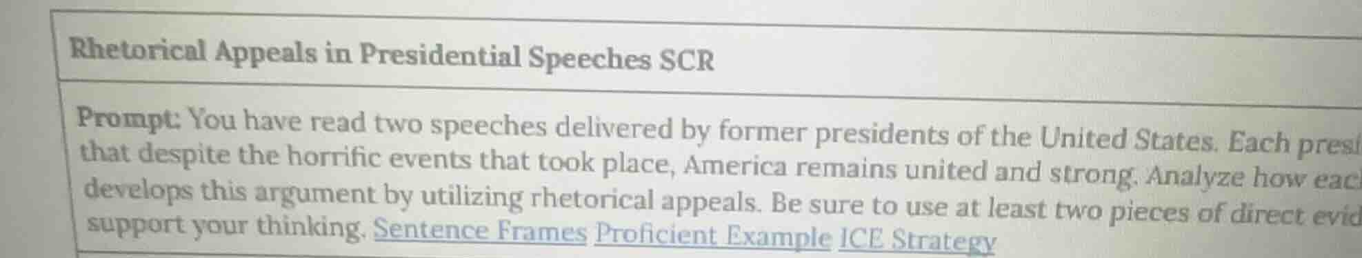 rhetorical appeals in presidential speeches scr prompt: you have read t…