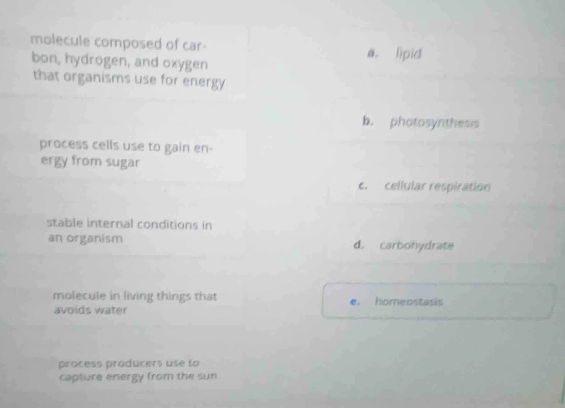 molecule composed of carbon, hydrogen, and oxygen that organisms use fo…