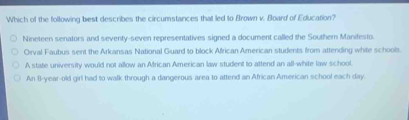 which of the following best describes the circumstances that led to bro…