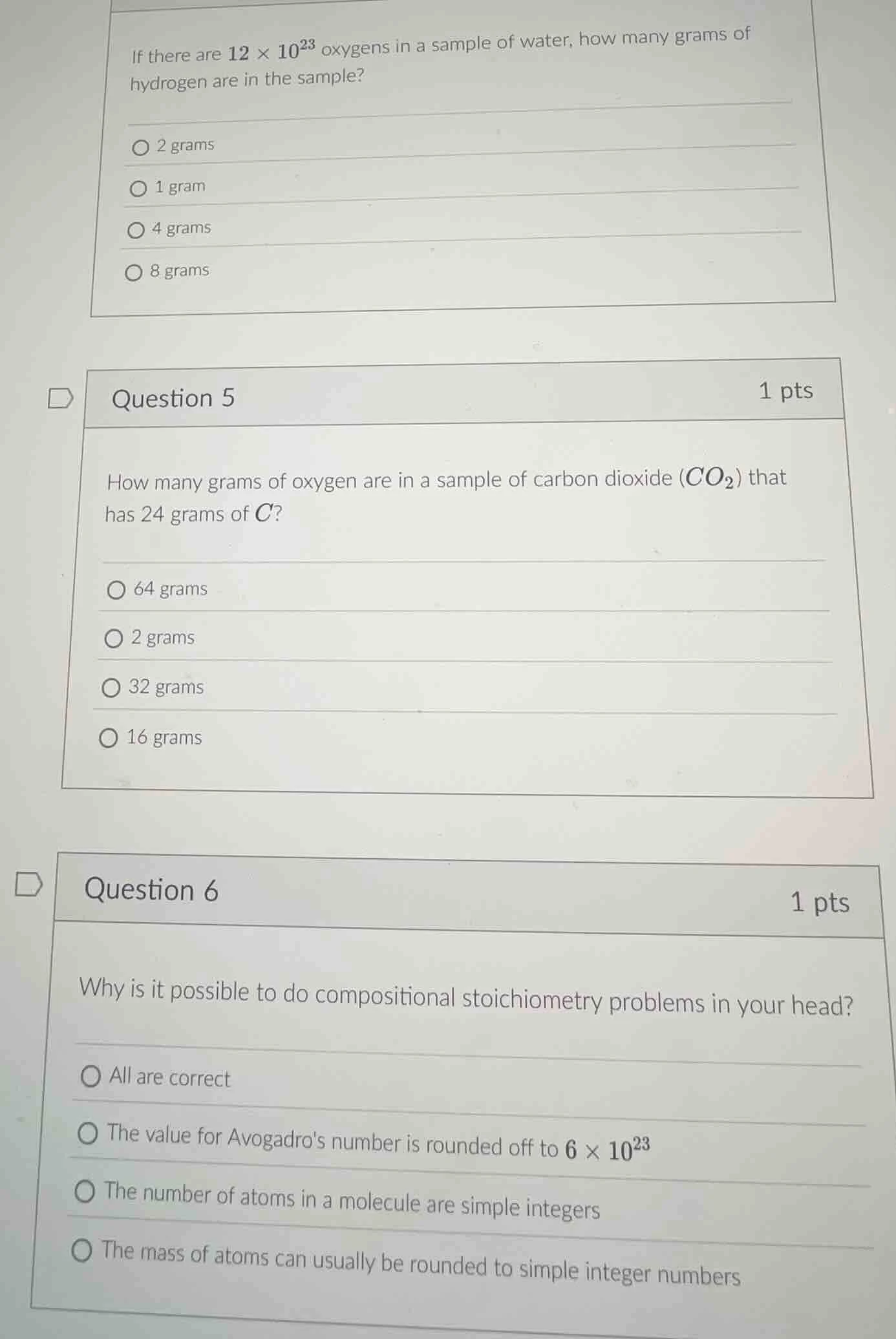 if there are $12 \\times 10^{23}$ oxygens in a sample of water, how man…