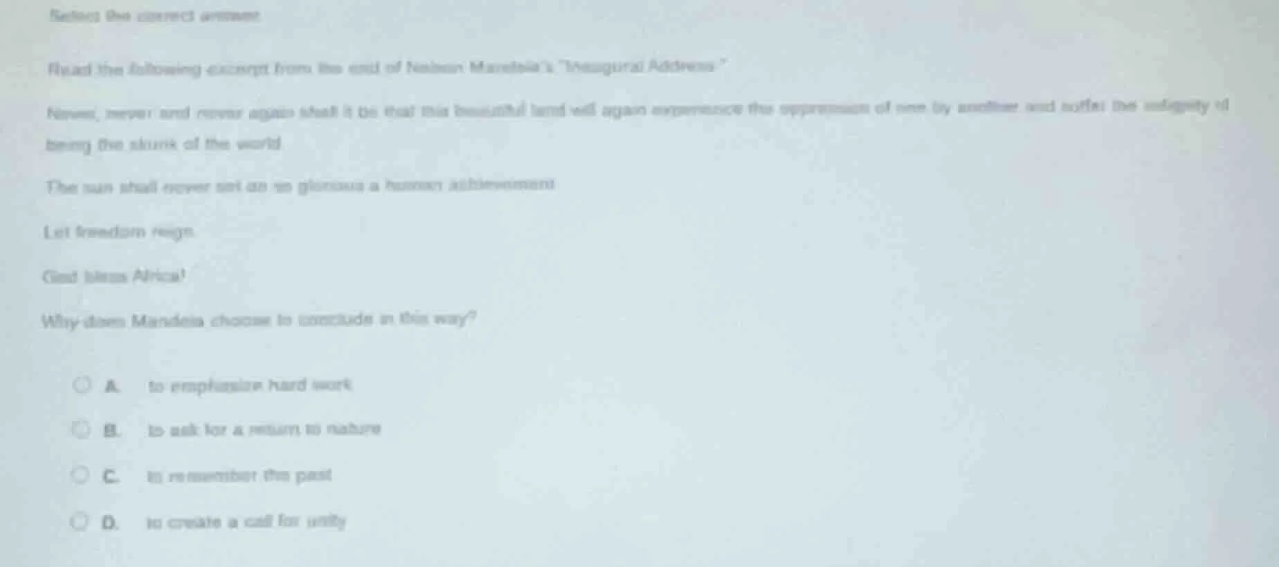 select the correct answer read the following excerpt from the end of ne…