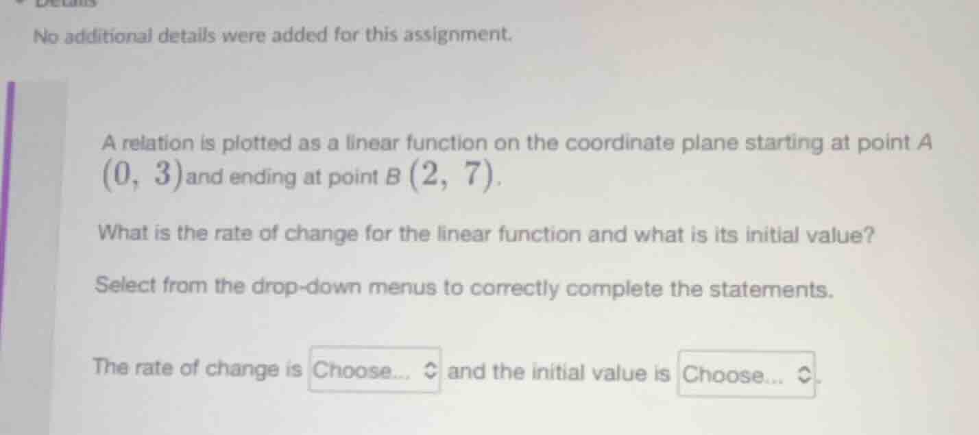 no additional details were added for this assignment. a relation is plo…