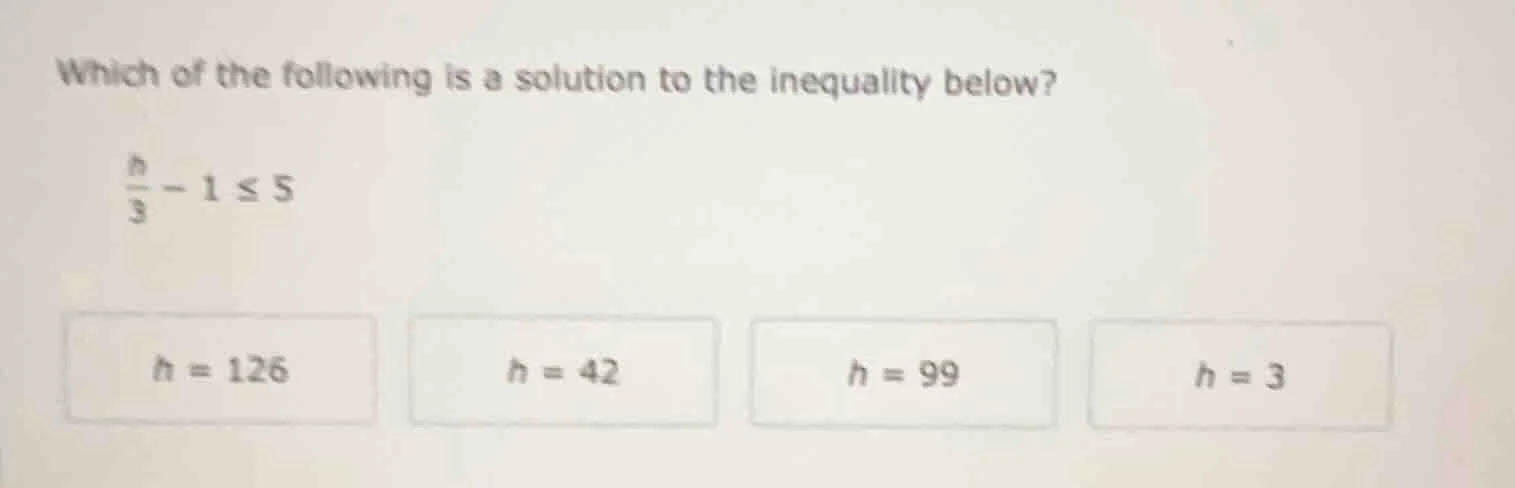 which of the following is a solution to the inequality below? \\(\\frac…
