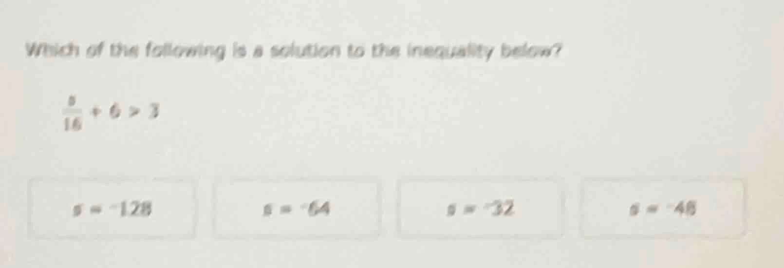which of the following is a solution to the inequality below? \\(\\frac…