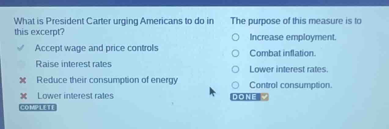 what is president carter urging americans to do in this excerpt? accept…
