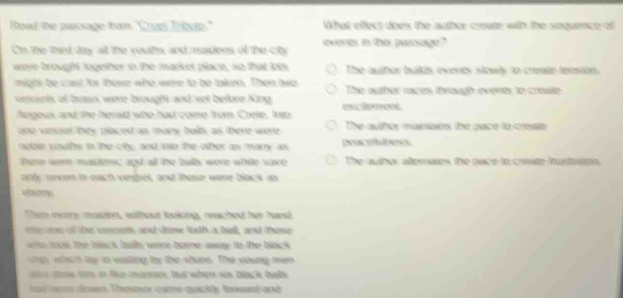 read the passage from our town. on the third day all the youths and mai…