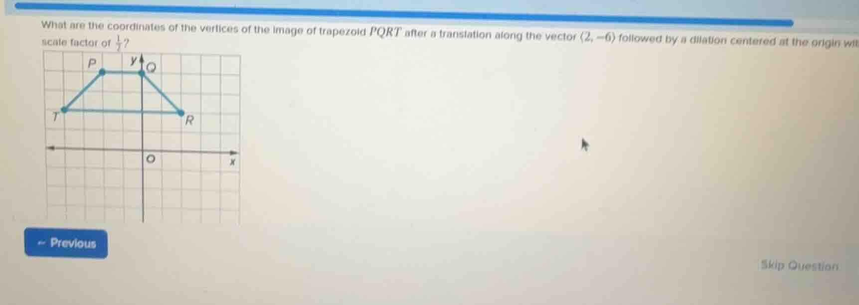 what are the coordinates of the vertices of the image of trapezoid pqrt…