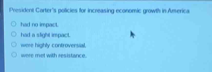 president carters policies for increasing economic growth in america ○ …