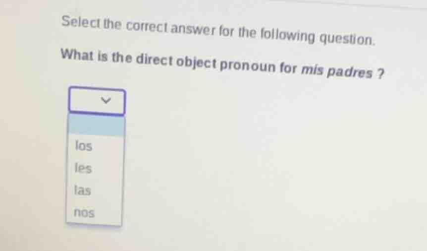 select the correct answer for the following question. what is the direc…