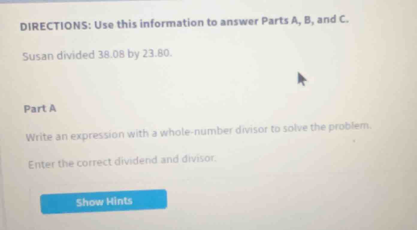 directions: use this information to answer parts a, b, and c. susan div…